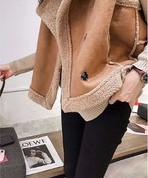 セール】フェイクムートン ジレ ベスト（ベスト）｜BLANC FICELLE