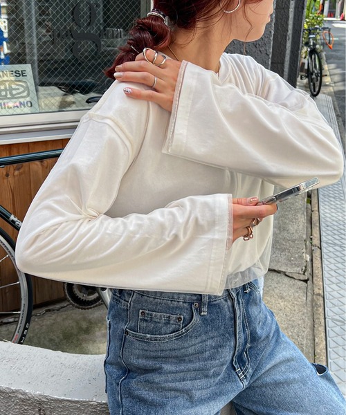 feepur（フェピュール）の「チュールレイヤードロンTee（Tシャツ