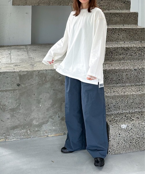 feepur（フェピュール）の「チュールレイヤードロンTee（Tシャツ/カットソー・レディース・オフホワイト/オートミール/ブラック・MEDIUM）」の15枚目の写真