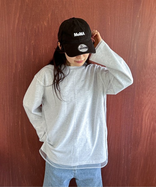 feepur（フェピュール）の「チュールレイヤードロンTee（Tシャツ/カットソー・レディース・オフホワイト/オートミール/ブラック・MEDIUM）」の7枚目の写真