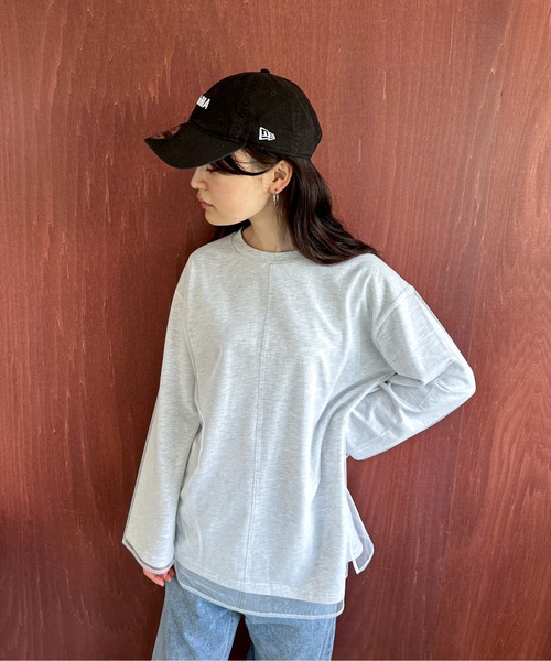 feepur（フェピュール）の「チュールレイヤードロンTee（Tシャツ/カットソー・レディース・オフホワイト/オートミール/ブラック・MEDIUM）」の8枚目の写真