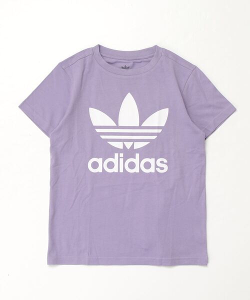 adidas Originals（アディダスオリジナルス）の「adidas Originals / アディダスオリジナルス TREFOIL TEE/トレフォイル TEE（Tシャツ/カットソー・キッズ・ライラック/ブラック×ホワイト・140/130）」の2枚目の写真