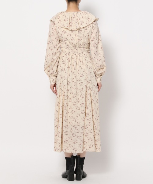 mysty woman（ミスティウーマン）の「ブローチ付きフロントフリルワンピース　986749（ワンピース・レディース・アイボリー/ブラック/ブラウン・FREE）」の10枚目の写真