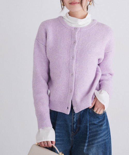 Pierrot（ピエロ）の「ウォッシャブル2wayニットカーディガン（カーディガン/ボレロ・レディース・ブラック/ブルー/グリーン/アイボリー/杢グレー/ピンク/レッド/ピンク系/ブルー系/チャコール/ラベンダー/ミント・M/L/LL）」の9枚目の写真