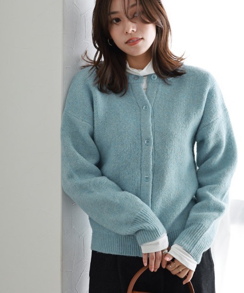 Pierrot（ピエロ）の「ウォッシャブル2wayニットカーディガン（カーディガン/ボレロ・レディース・ブラック/ブルー/グリーン/アイボリー/杢グレー/ピンク/レッド/ピンク系/ブルー系/チャコール/ラベンダー/ミント・M/L/LL）」の8枚目の写真