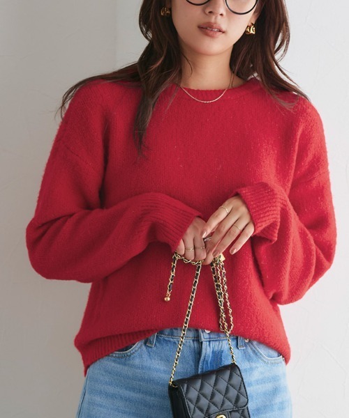 Pierrot（ピエロ）の「ウォッシャブル2wayニットカーディガン（カーディガン/ボレロ・レディース・ブラック/ブルー/グリーン/アイボリー/杢グレー/ピンク/レッド/ピンク系/ブルー系/チャコール/ラベンダー/ミント・M/L/LL）」の12枚目の写真