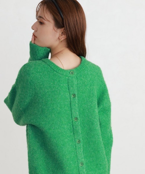 Pierrot（ピエロ）の「ウォッシャブル2wayニットカーディガン（カーディガン/ボレロ・レディース・ブラック/ブルー/グリーン/アイボリー/杢グレー/ピンク/レッド/ピンク系/ブルー系/チャコール/ラベンダー/ミント・M/L/LL）」の5枚目の写真