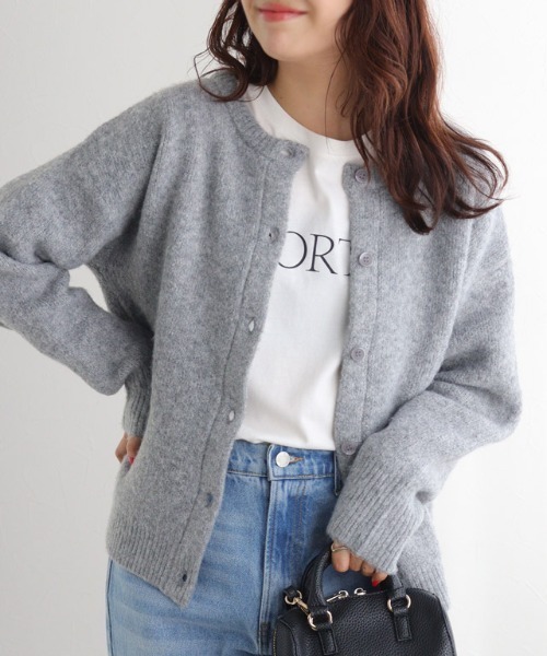 Pierrot（ピエロ）の「ウォッシャブル2wayニットカーディガン（カーディガン/ボレロ・レディース・ブラック/ブルー/グリーン/アイボリー/杢グレー/ピンク/レッド/ピンク系/ブルー系/チャコール/ラベンダー/ミント・M/L/LL）」の18枚目の写真