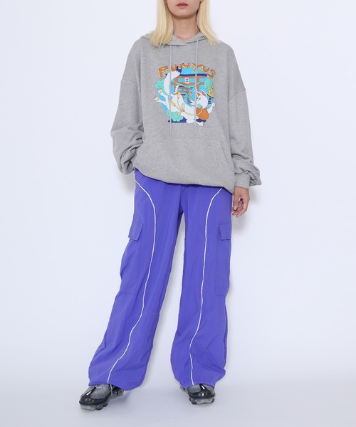 PUNYUS(プニュズ)の「稲荷ビッグパーカー(パーカー・レディース・ブラック/レッド/杢グレー・4/3)」の13枚目の写真