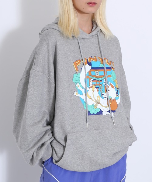 PUNYUS(プニュズ)の「稲荷ビッグパーカー(パーカー・レディース・ブラック/レッド/杢グレー・4/3)」の12枚目の写真