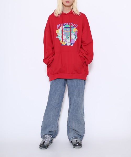 PUNYUS(プニュズ)の「稲荷ビッグパーカー(パーカー・レディース・ブラック/レッド/杢グレー・4/3)」の14枚目の写真