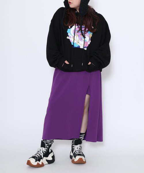 PUNYUS(プニュズ)の「稲荷ビッグパーカー(パーカー・レディース・ブラック/レッド/杢グレー・4/3)」の7枚目の写真