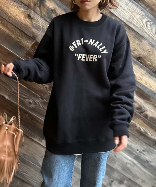 mi via loca(ミヴィアロカ)の「United Athle Vintageライク FRINALLY ウラケ裏起毛 ロゴスウェット(スウェット・レディース・ブラック/ベージュ/トップグレー・MEDIUM/X-LARGE)」の17枚目の写真