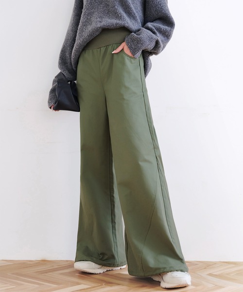 KOBE LETTUCE（コウベレタス）の「ウエストリブカーゴパンツ（カーゴパンツ・レディース・ブラック/カーキ・PL/TM/PM/L/M）」の2枚目の写真