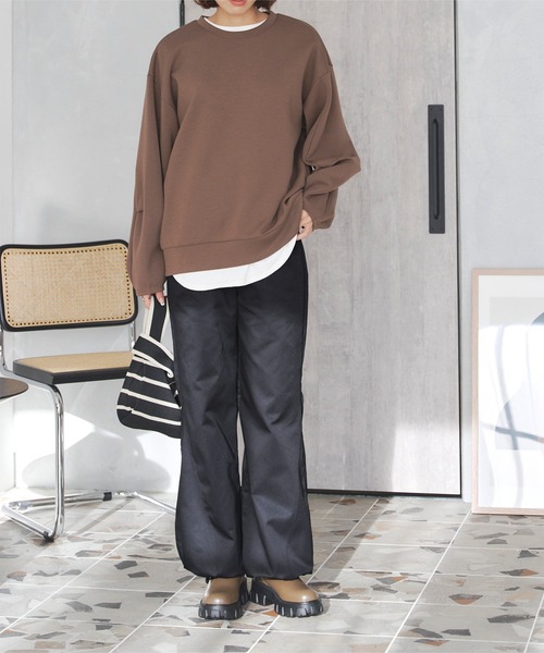 KOBE LETTUCE（コウベレタス）の「ウエストリブカーゴパンツ（カーゴパンツ・レディース・ブラック/カーキ・PL/TM/PM/L/M）」の4枚目の写真