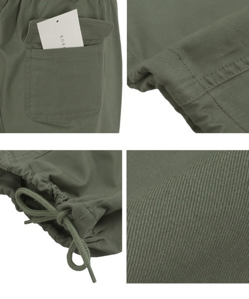 KOBE LETTUCE（コウベレタス）の「ウエストリブカーゴパンツ（カーゴパンツ・レディース・ブラック/カーキ・PL/TM/PM/L/M）」の10枚目の写真