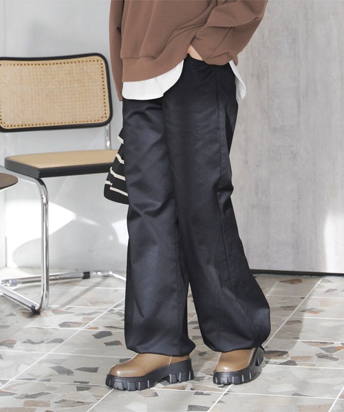 KOBE LETTUCE（コウベレタス）の「ウエストリブカーゴパンツ（カーゴパンツ・レディース・ブラック/カーキ・PL/TM/PM/L/M）」の14枚目の写真