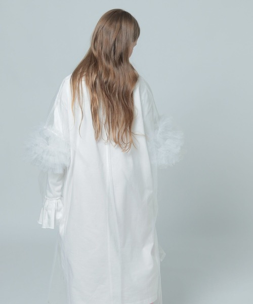 LOWRYS FARM（ローリーズファーム）の「チュールロングワンピースロングスリーブ　993151（ワンピース・キッズ・ホワイト/ブラック・FREE）」の13枚目の写真