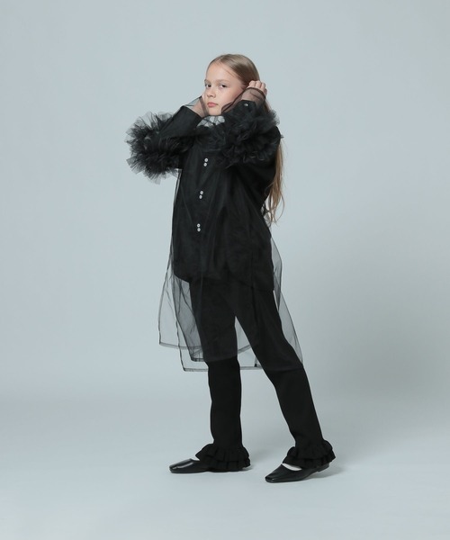 LOWRYS FARM（ローリーズファーム）の「チュールロングワンピースロングスリーブ　993151（ワンピース・キッズ・ホワイト/ブラック・FREE）」の17枚目の写真