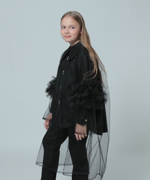 LOWRYS FARM（ローリーズファーム）の「チュールロングワンピースロングスリーブ　993151（ワンピース・キッズ・ホワイト/ブラック・FREE）」の21枚目の写真