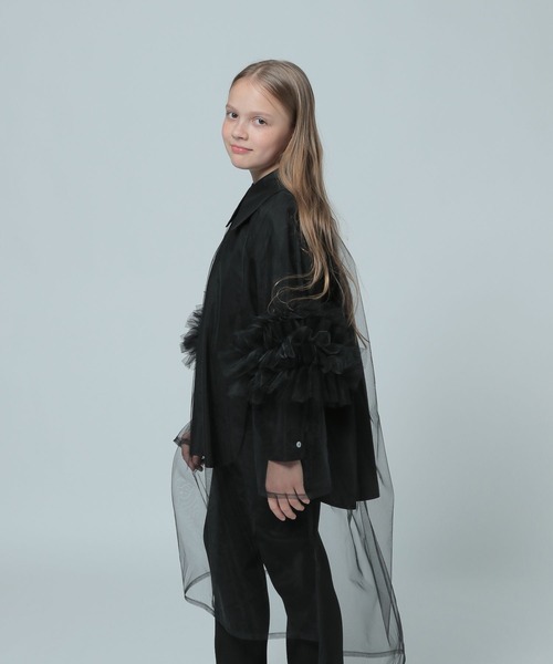 LOWRYS FARM（ローリーズファーム）の「チュールロングワンピースロングスリーブ　993151（ワンピース・キッズ・ホワイト/ブラック・FREE）」の22枚目の写真