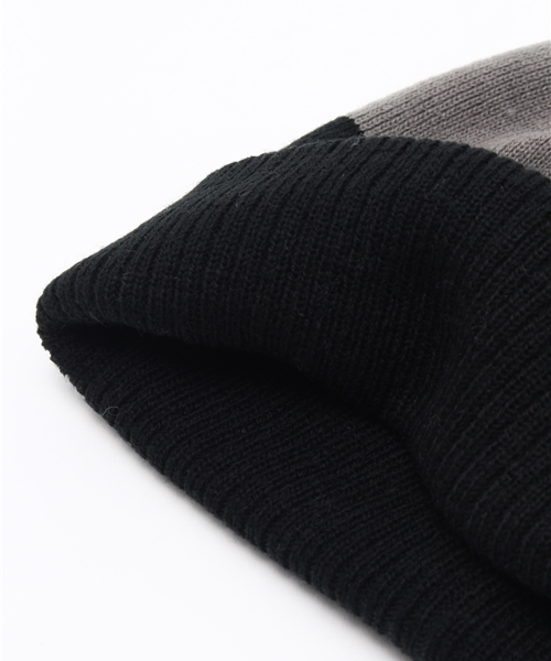 STUSSY（ステューシー）の「Kids Script Pom Beanie（ニットキャップ/ビーニー・キッズ・ネイビー/グレー・FREE）」の4枚目の写真