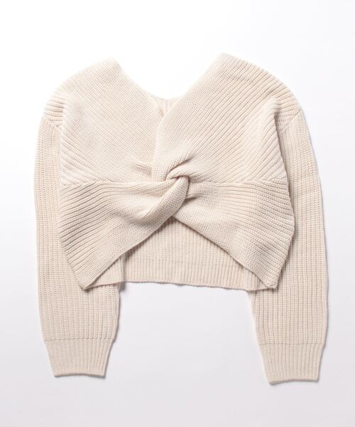 earth music&ecology（アースミュージックアンドエコロジー）の「ツイストデザインニット（ニット/セーター・レディース・ブラック/グレー/アイボリー/ピンクベージュ・FREE）」の20枚目の写真