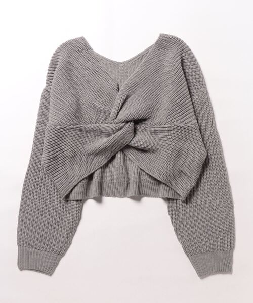 earth music&ecology（アースミュージックアンドエコロジー）の「ツイストデザインニット（ニット/セーター・レディース・ブラック/グレー/アイボリー/ピンクベージュ・FREE）」の17枚目の写真