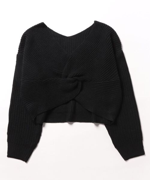 earth music&ecology（アースミュージックアンドエコロジー）の「ツイストデザインニット（ニット/セーター・レディース・ブラック/グレー/アイボリー/ピンクベージュ・FREE）」の12枚目の写真