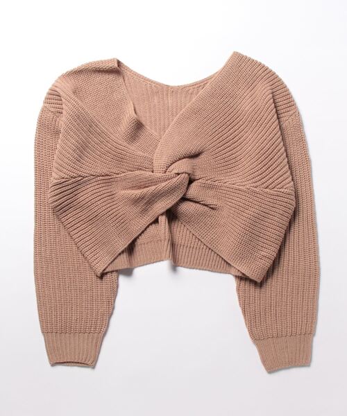 earth music&ecology（アースミュージックアンドエコロジー）の「ツイストデザインニット（ニット/セーター・レディース・ブラック/グレー/アイボリー/ピンクベージュ・FREE）」の14枚目の写真