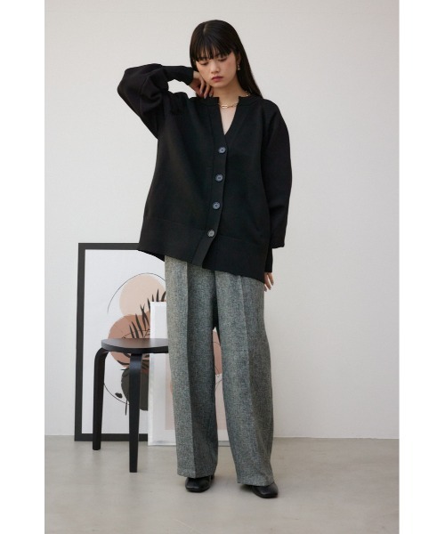 AZUL by moussy（アズールバイマウジー）の「スポンディッシュカーディガン（カーディガン/ボレロ・レディース・ミント/アイボリー/グレー/ブラック・MEDIUM/SMALL）」の9枚目の写真