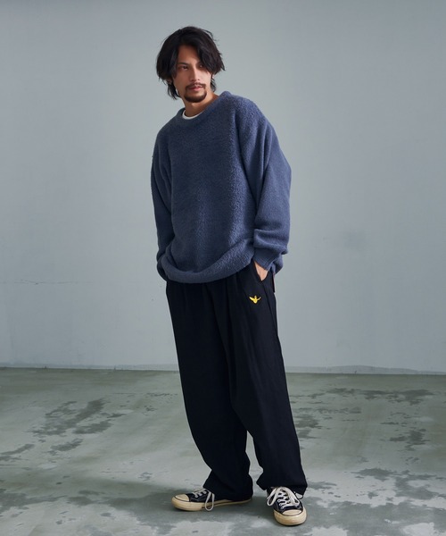 (What it isNt)ART BY MARKGONZALES(ワットイットイズント)の「『(What it isNt) ART BY MARK GONZALES/アートバイマークゴンザレス』スケートロングパンツ(その他パンツ・メンズ・ブラック/オフホワイト・XL/L/M)」の11枚目の写真