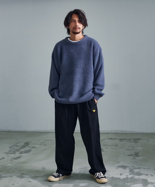 (What it isNt)ART BY MARKGONZALES(ワットイットイズント)の「『(What it isNt) ART BY MARK GONZALES/アートバイマークゴンザレス』スケートロングパンツ(その他パンツ・メンズ・ブラック/オフホワイト・XL/L/M)」の12枚目の写真