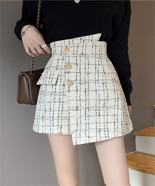 FREE STYLISTS(フリー スタイリスト)の「ラップスカート風ショートパンツ(その他パンツ・レディース・ブラック/アイボリー・M/L/XL/S/2XL)」の10枚目の写真
