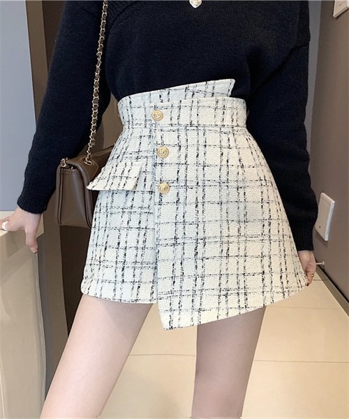 FREE STYLISTS(フリー スタイリスト)の「ラップスカート風ショートパンツ(その他パンツ・レディース・ブラック/アイボリー・M/L/XL/S/2XL)」の11枚目の写真