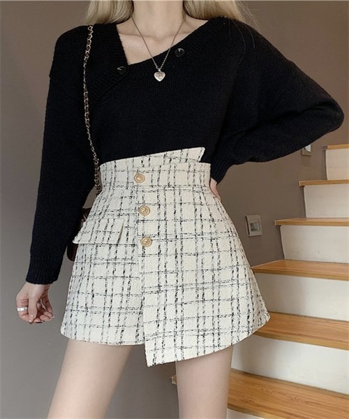 FREE STYLISTS(フリー スタイリスト)の「ラップスカート風ショートパンツ(その他パンツ・レディース・ブラック/アイボリー・M/L/XL/S/2XL)」の6枚目の写真