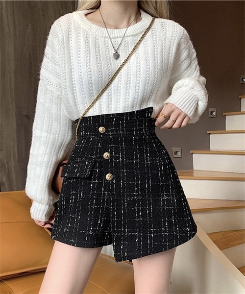 FREE STYLISTS(フリー スタイリスト)の「ラップスカート風ショートパンツ(その他パンツ・レディース・ブラック/アイボリー・M/L/XL/S/2XL)」の16枚目の写真