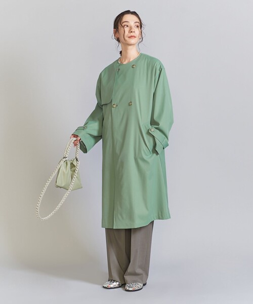 BEAUTY&YOUTH UNITED ARROWS（ビューティーアンドユースユナイテッドアローズ）の「【WEB限定】ノーカラートレンチコート（トレンチコート・レディース・ベージュ/オリーブ・FREE）」の12枚目の写真