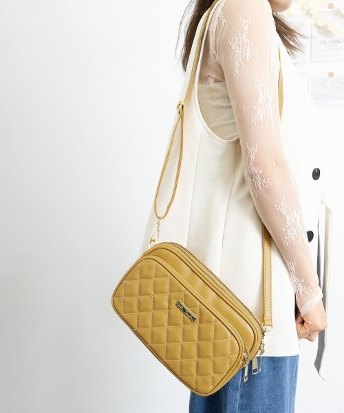 Miniministore(ミニミニストア)の「ショルダーバッグ レディース 斜めがけ(ショルダーバッグ・レディース・ミント/ブラック/ダークグリーン/アイボリー/ピンク/イエロー/ワインレッド/ベージュ・FREE)」の10枚目の写真
