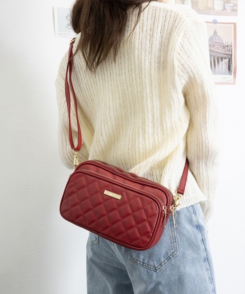 Miniministore(ミニミニストア)の「ショルダーバッグ レディース 斜めがけ(ショルダーバッグ・レディース・ミント/ブラック/ダークグリーン/アイボリー/ピンク/イエロー/ワインレッド/ベージュ・FREE)」の13枚目の写真