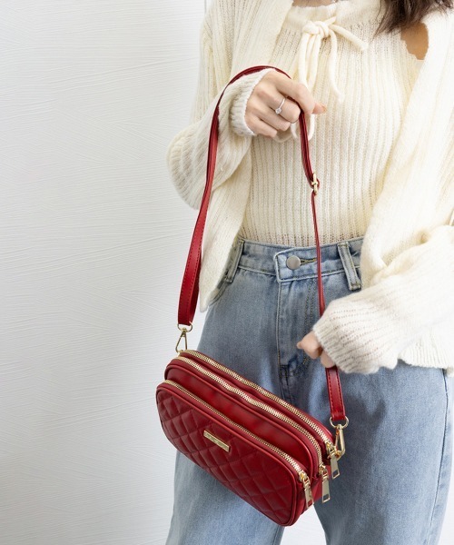 Miniministore(ミニミニストア)の「ショルダーバッグ レディース 斜めがけ(ショルダーバッグ・レディース・ミント/ブラック/ダークグリーン/アイボリー/ピンク/イエロー/ワインレッド/ベージュ・FREE)」の14枚目の写真