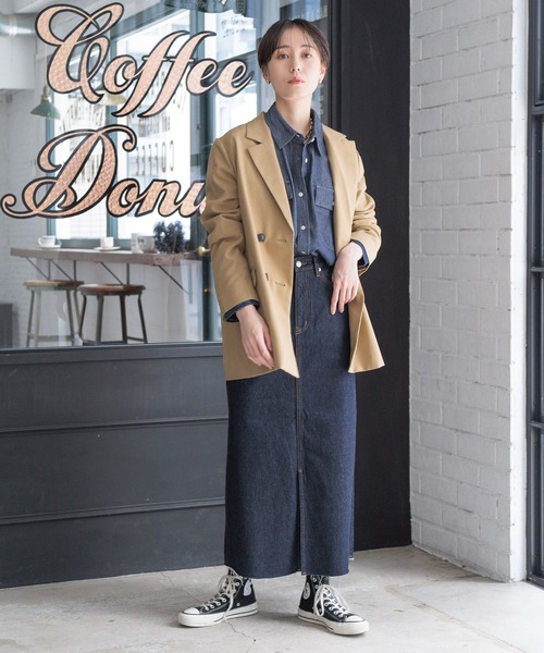 LOWRYS FARM（ローリーズファーム）の「デニムBIGシャツ　991736（シャツ/ブラウス・レディース・ネイビー/ブルー/ブルー系その他・FREE）」の21枚目の写真