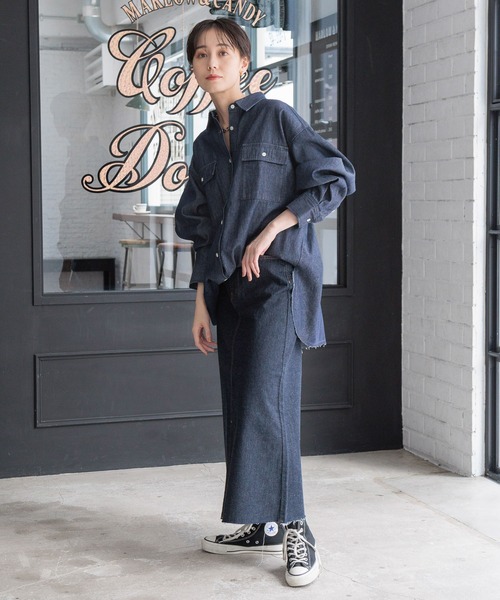LOWRYS FARM｜アソートデニムBIGシャツ | Rakuten Fashion(楽天
