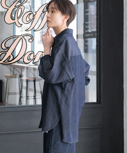 LOWRYS FARM デニムＢＩＧシャツＳＳ LOWRYS FARM｜デニムBIGシャツSS | Rakuten Fashion(楽天