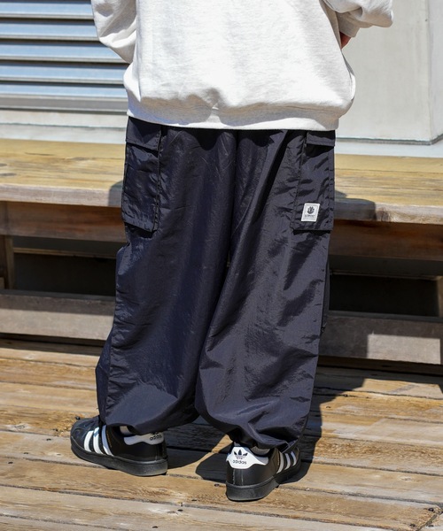【セール】ELEMENT メンズ SHOD PANTS SNOW CA_05 WR ロングパンツ/エレメントオーバーサイズシルエット裾ドローコード付きナイロンカーゴパンツ（カーゴパンツ）｜ELEMENT（エレメント）