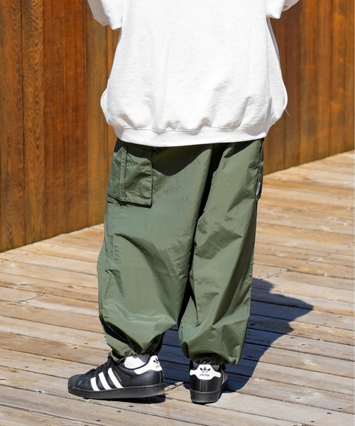 【セール】ELEMENT メンズ SHOD PANTS SNOW CA_05 WR ロングパンツ/エレメントオーバーサイズシルエット裾ドローコード付きナイロンカーゴパンツ（カーゴパンツ）｜ELEMENT（エレメント）