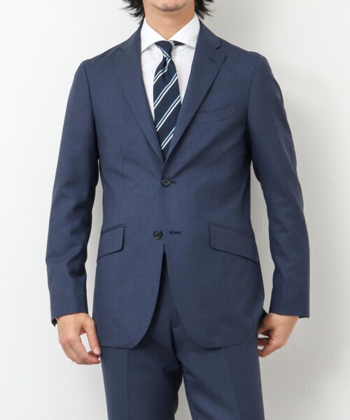 NOLLEY'S goodman(ノーリーズグッドマン)の「《上下2点セット》トロピカルウール セットアップスーツ(セットアップ・メンズ・ネイビー/ブルー・S/M/L/XL)」の6枚目の写真