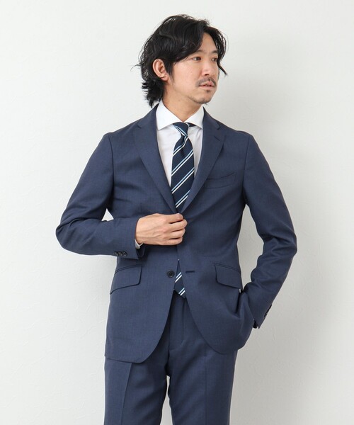 NOLLEY'S goodman(ノーリーズグッドマン)の「《上下2点セット》トロピカルウール セットアップスーツ(セットアップ・メンズ・ネイビー/ブルー・S/M/L/XL)」の7枚目の写真