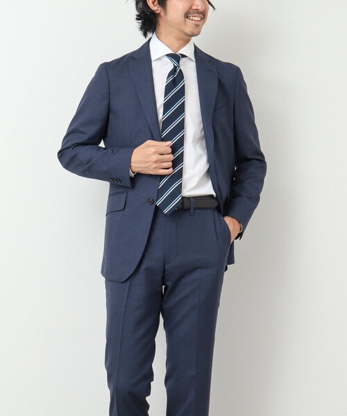 NOLLEY'S goodman(ノーリーズグッドマン)の「《上下2点セット》トロピカルウール セットアップスーツ(セットアップ・メンズ・ネイビー/ブルー・S/M/L/XL)」の8枚目の写真