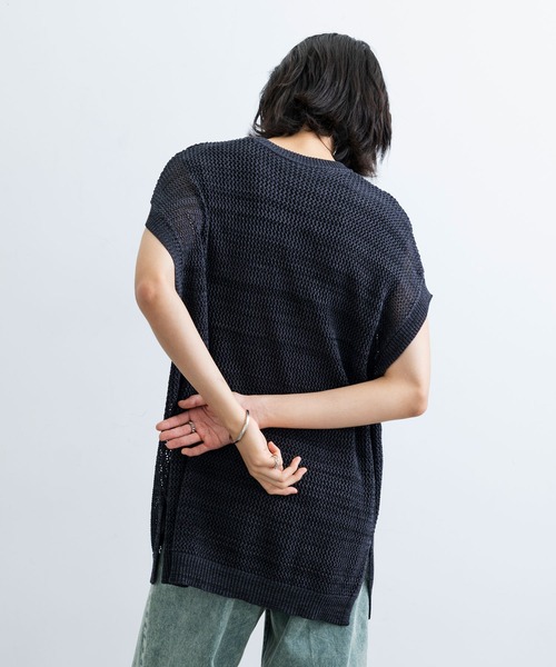 JUNRED（ジュンレッド）の「ヘザーメッシュルーズベスト（ベスト・メンズ・チャコールグレー/グリーン/キャメル・S/M/L）」の15枚目の写真